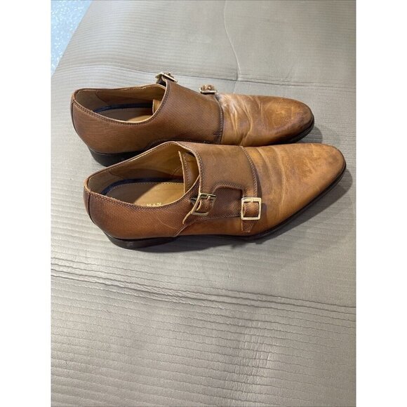 Zara Leather monk strap shoes Size 41 Brown 2452/302/105 531 255/95 - Picture 4 of 15